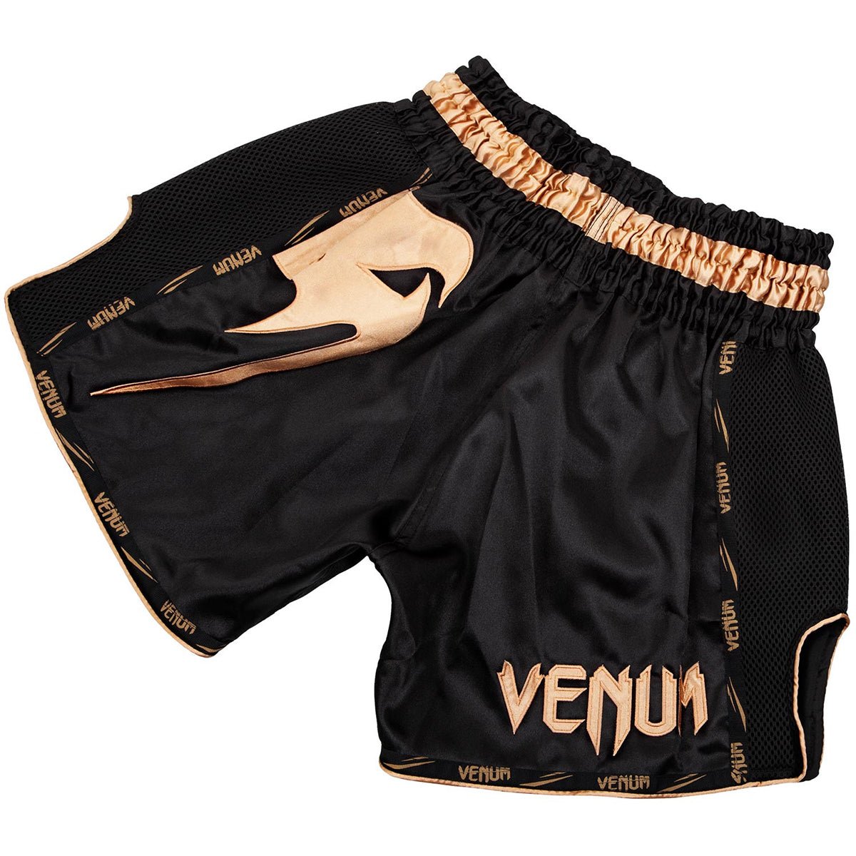 Venum Giant Lightweight Muay Thai Shorts - Black/Gold - Forza Sports