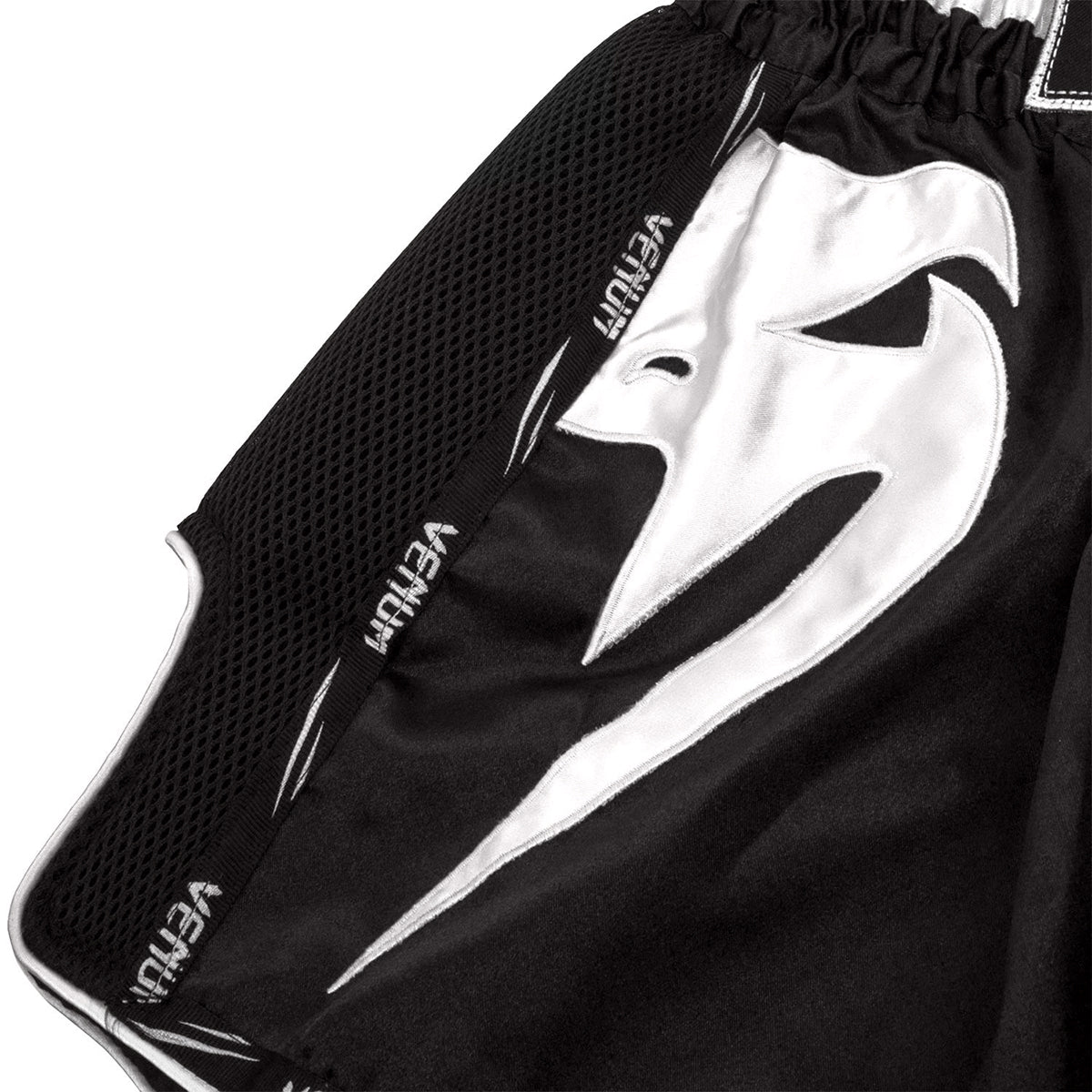 Venum Giant Lightweight Muay Thai Shorts - Black/White - Forza Sports