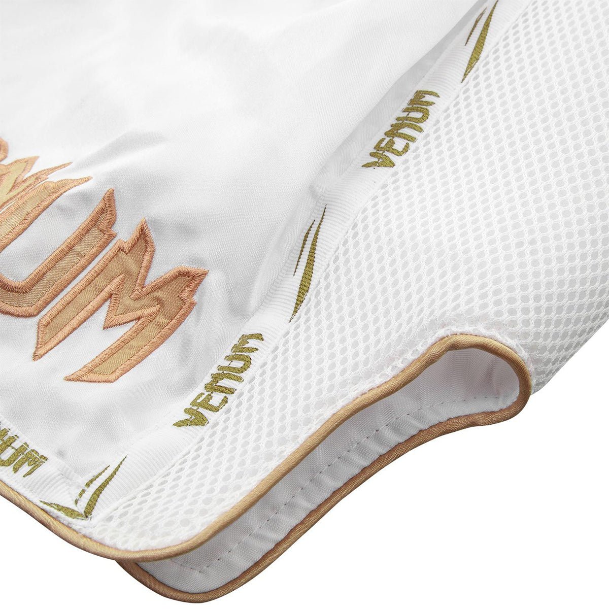 Venum Giant Muay Thai Shorts - White/Gold - Forza Sports