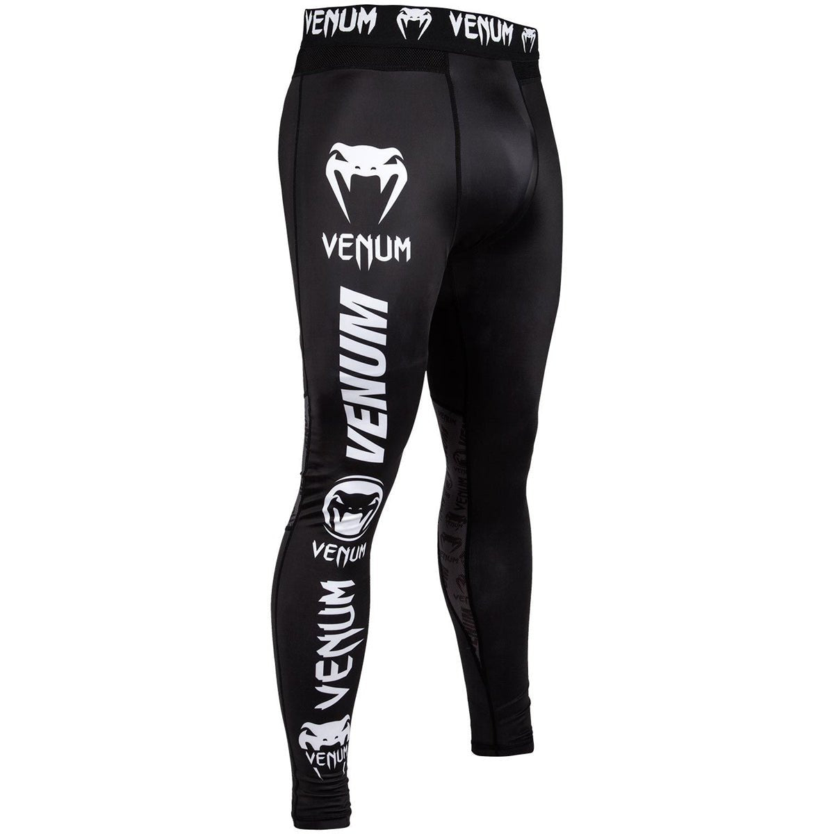 Venum Logos MMA Compression Spats - Black/White - Forza Sports