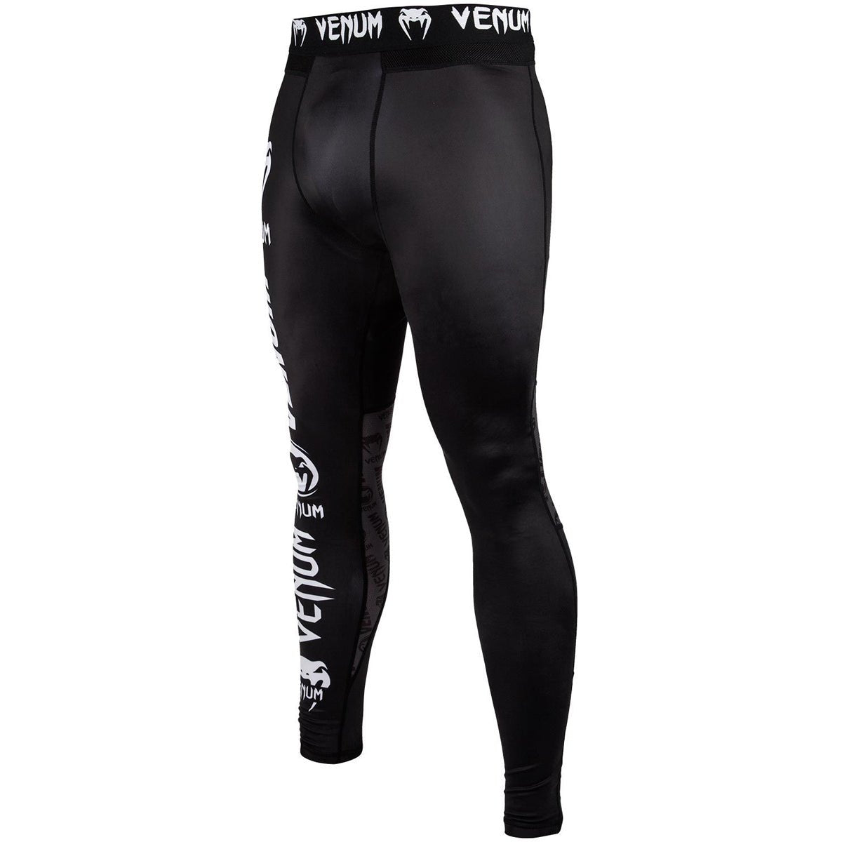 Venum Logos MMA Compression Spats - Black/White - Forza Sports