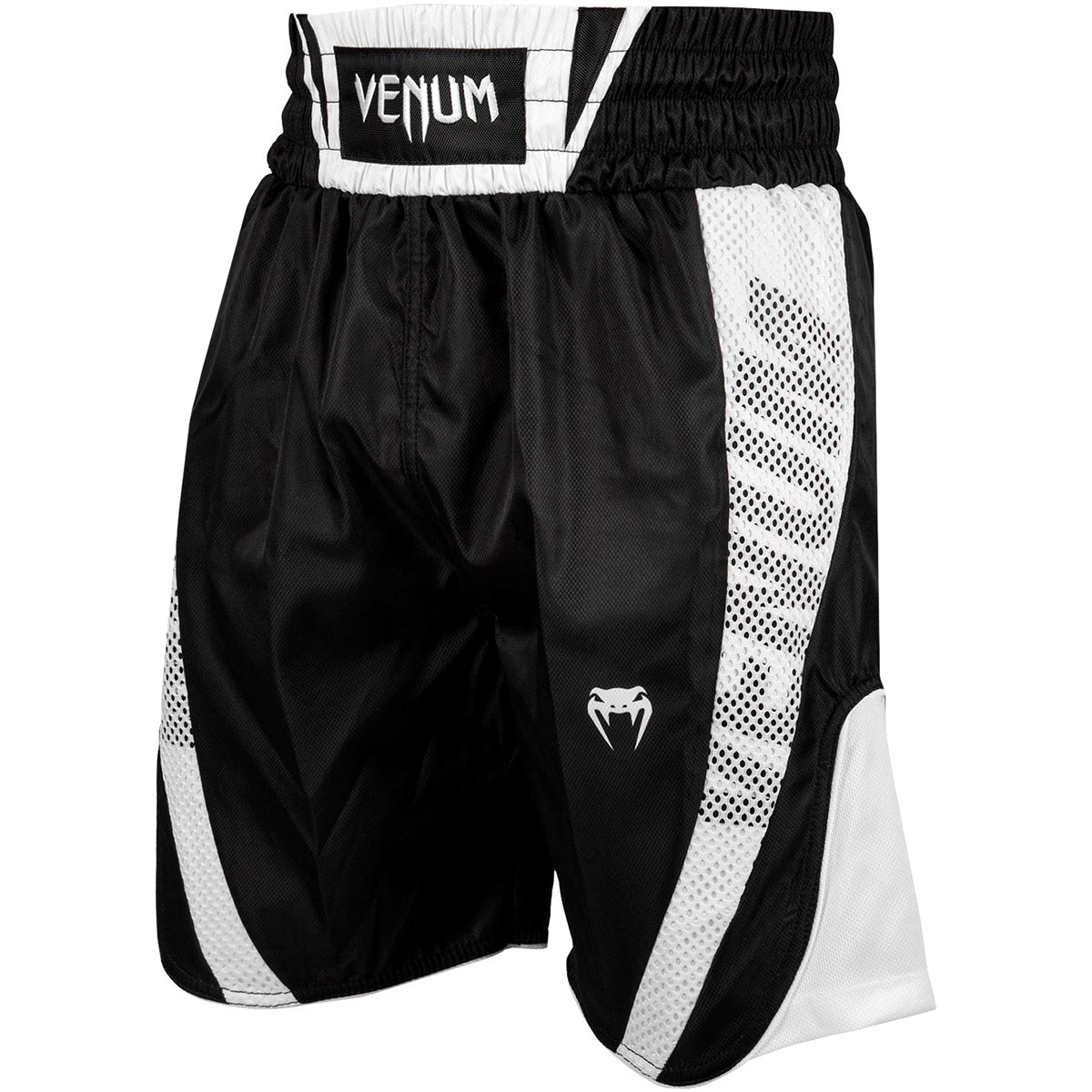 Venum Elite Boxing Shorts - Black/White - Forza Sports