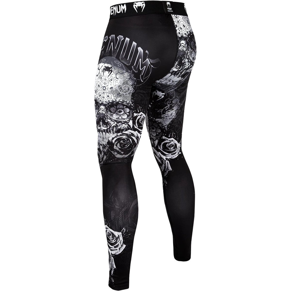 Venum Santa Muerte 3.0 Dry Tech Compression Spats - Black/White - Forza Sports