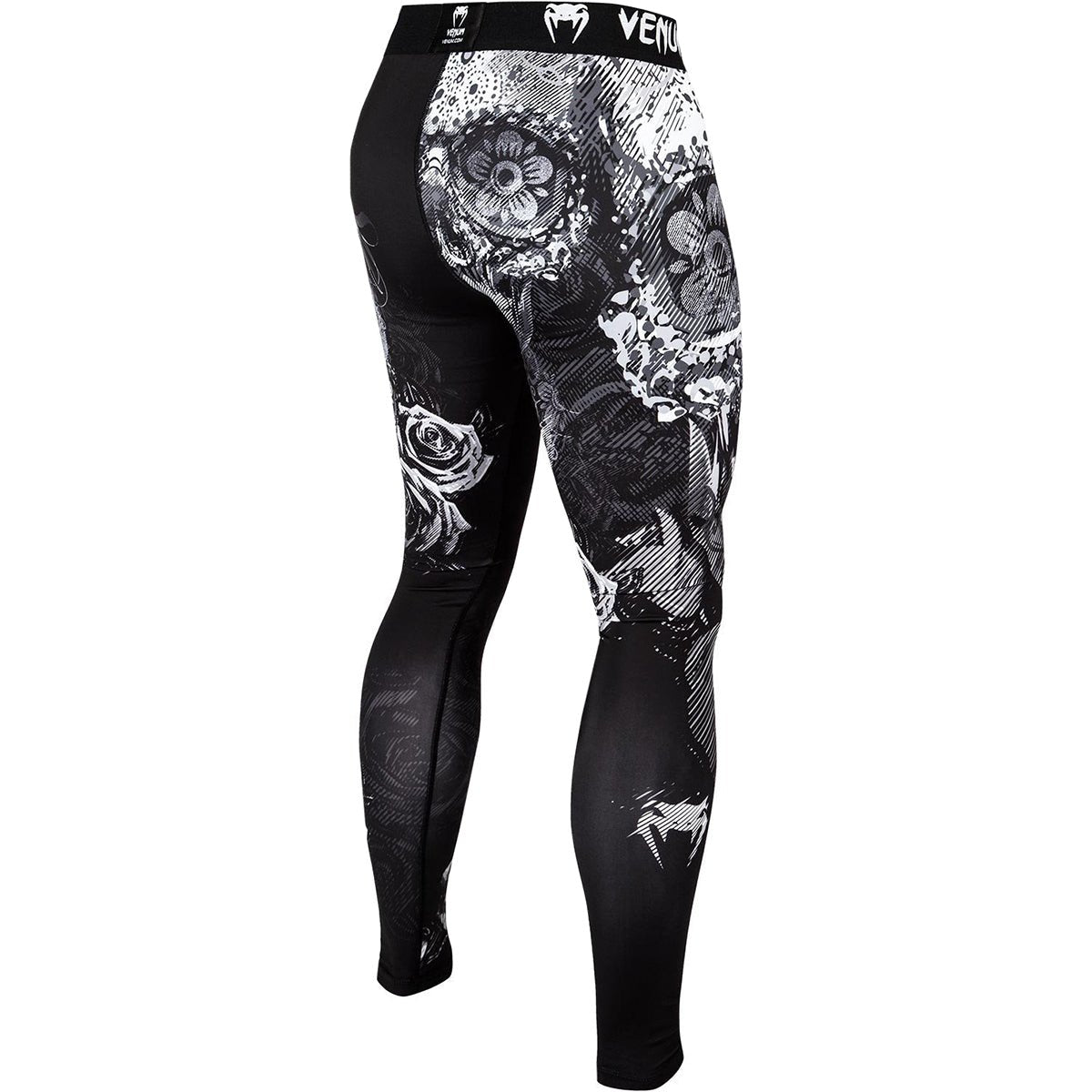 Venum Santa Muerte 3.0 Dry Tech Compression Spats - Black/White - Forza Sports