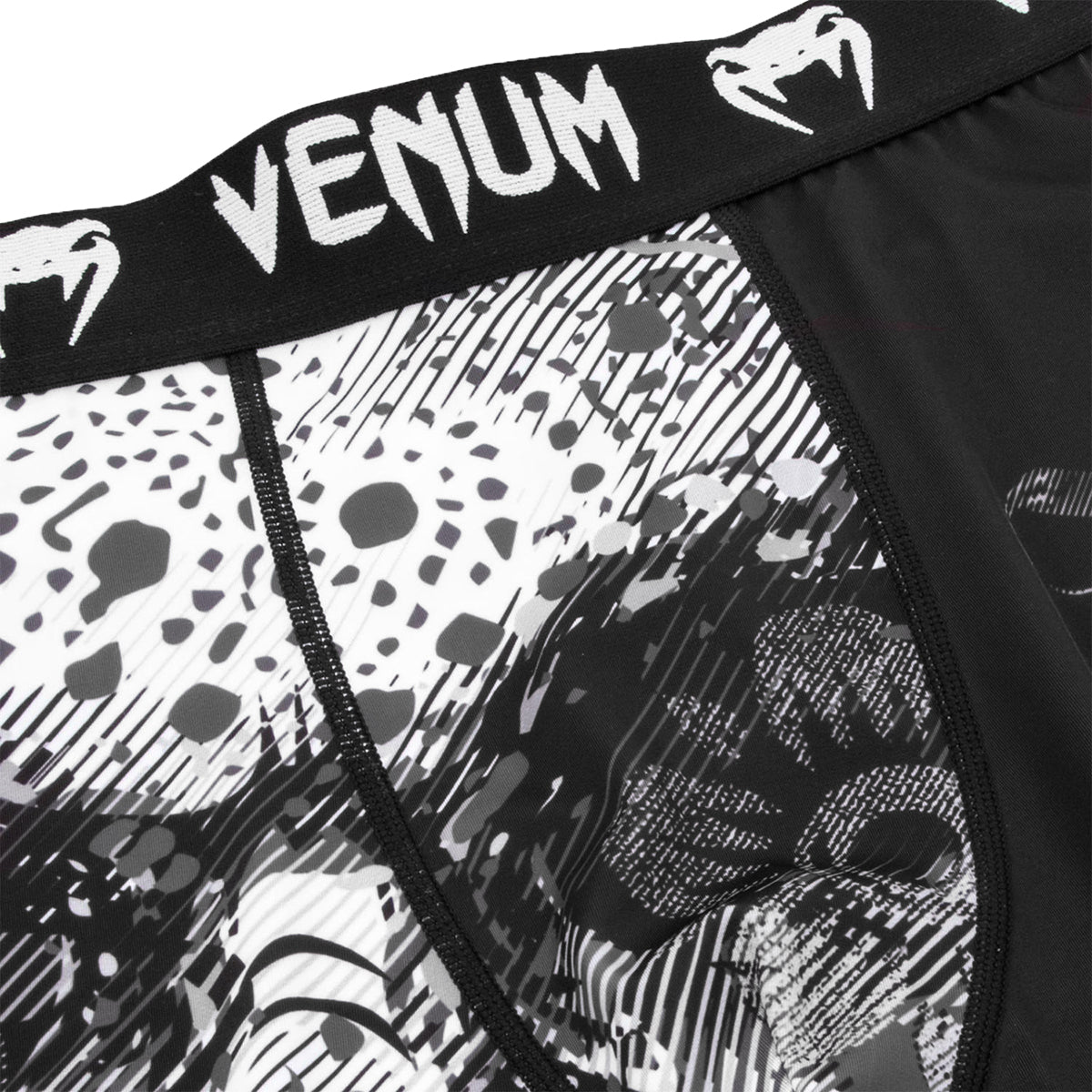 Venum Santa Muerte 3.0 Dry Tech Compression Spats - Black/White - Forza Sports