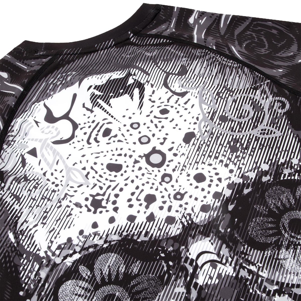 Venum Santa Muerte 3.0 Short Sleeve Compression Rashguard - Black/White - Forza Sports