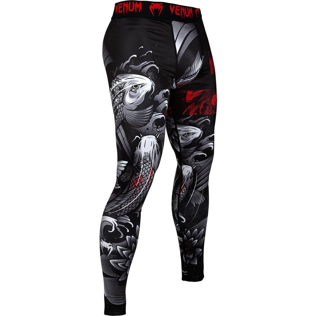 Venum Koi 2.0 Dry Tech MMA Compression Spats - Black/White - Forza Sports