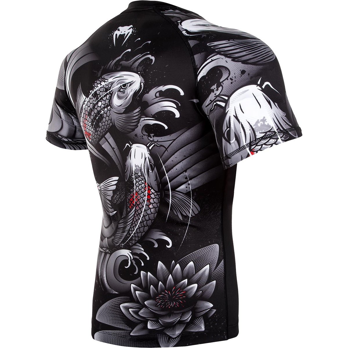 Venum Koi 2.0 Short Sleeve MMA Compression Rashguard - Black/White - Forza Sports