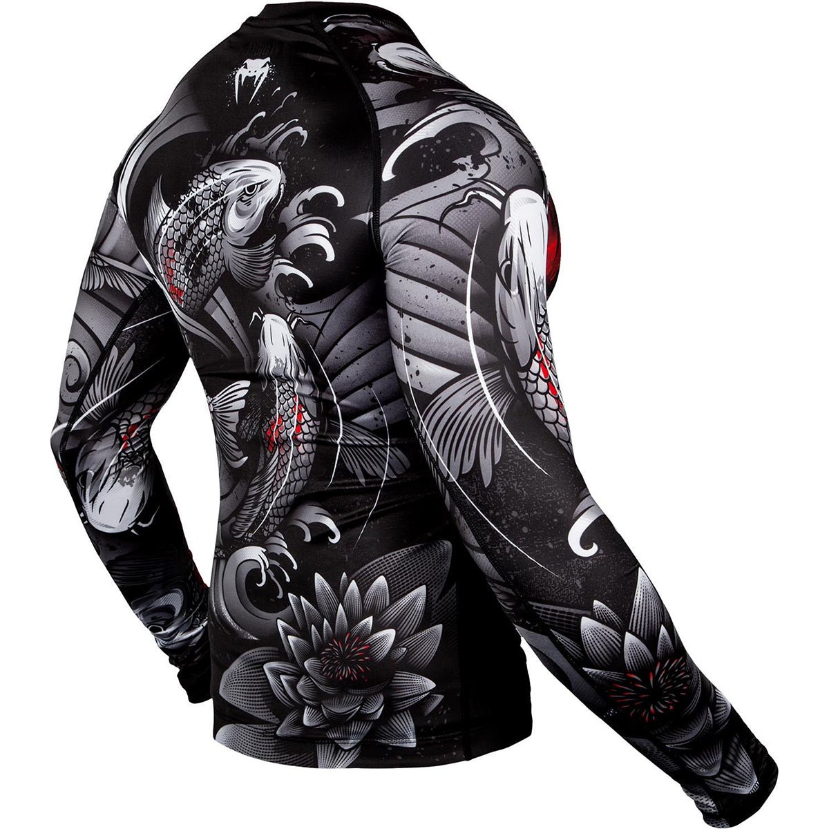 Venum Koi 2.0 Long Sleeve MMA Compression Rashguard - Black/White - Forza Sports