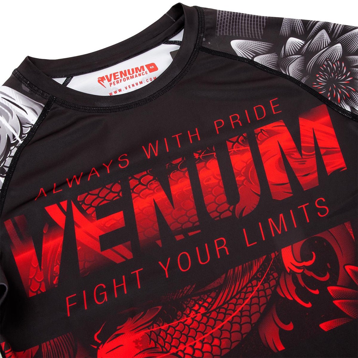 Venum Koi 2.0 Long Sleeve MMA Compression Rashguard - Black/White - Forza Sports