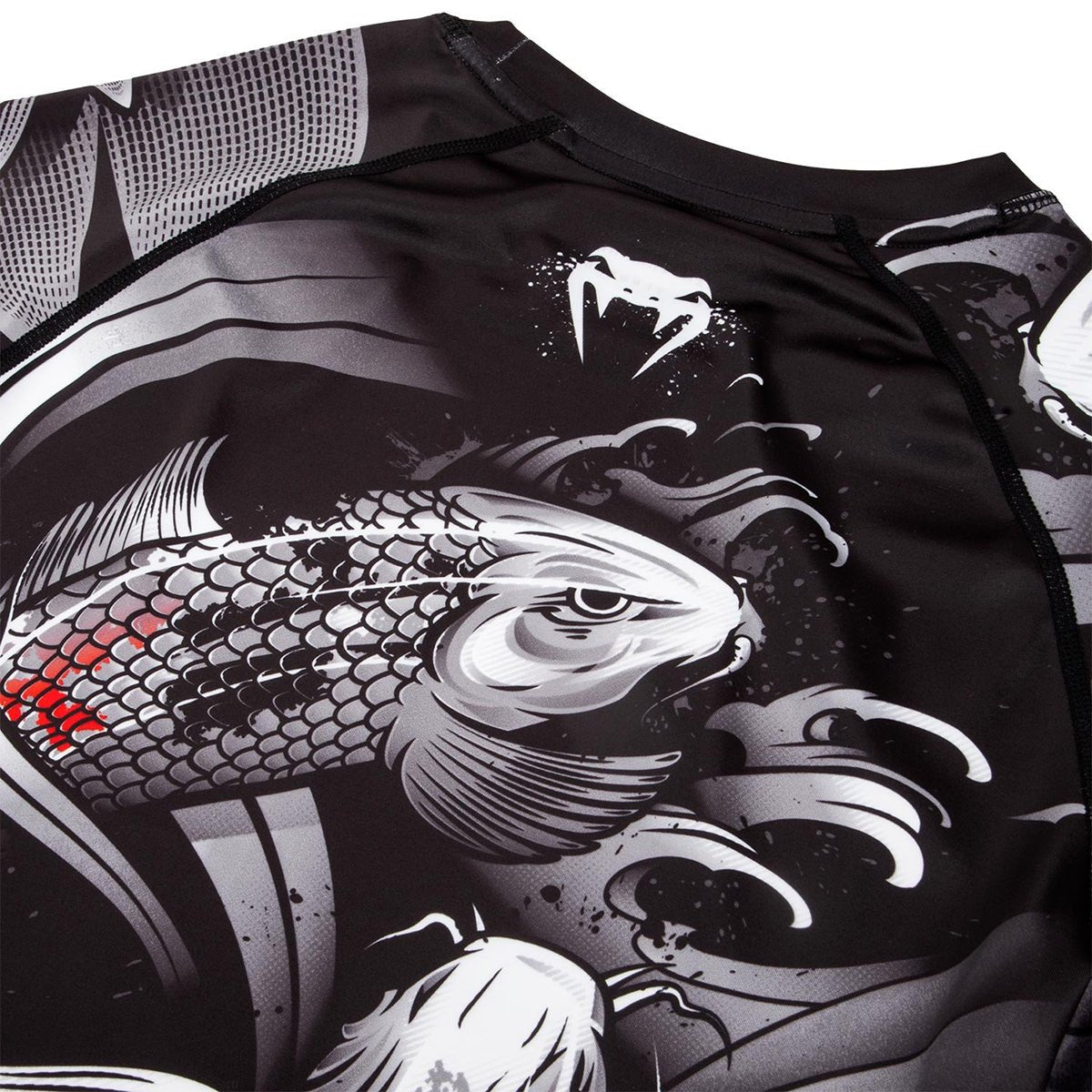 Venum Koi 2.0 Long Sleeve MMA Compression Rashguard - Black/White - Forza Sports