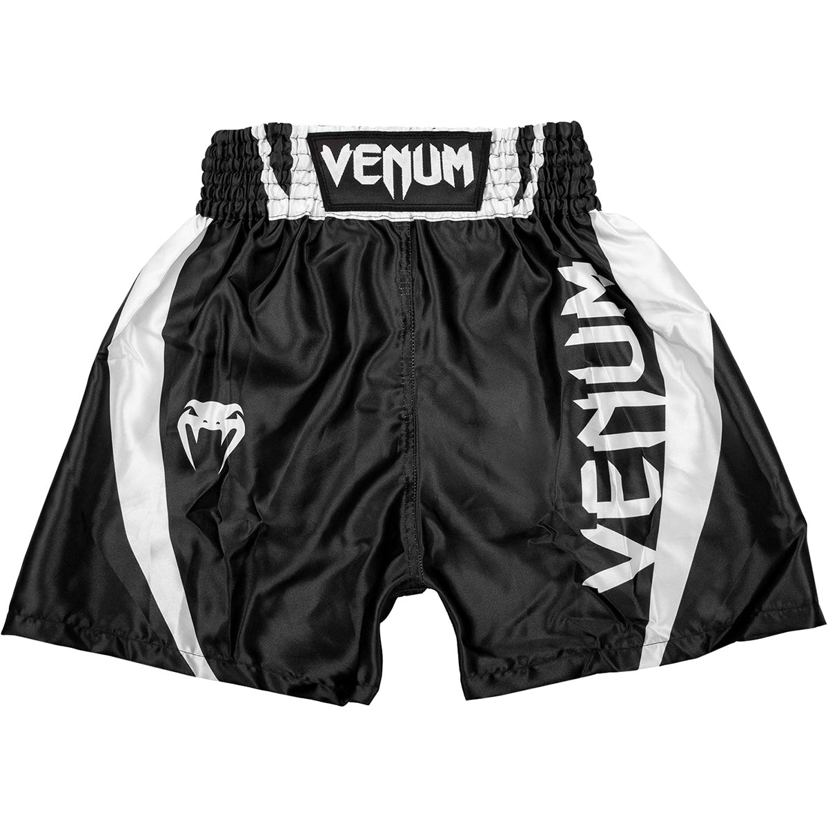 Venum Kids Elite Boxing Shorts - Black/White - Forza Sports