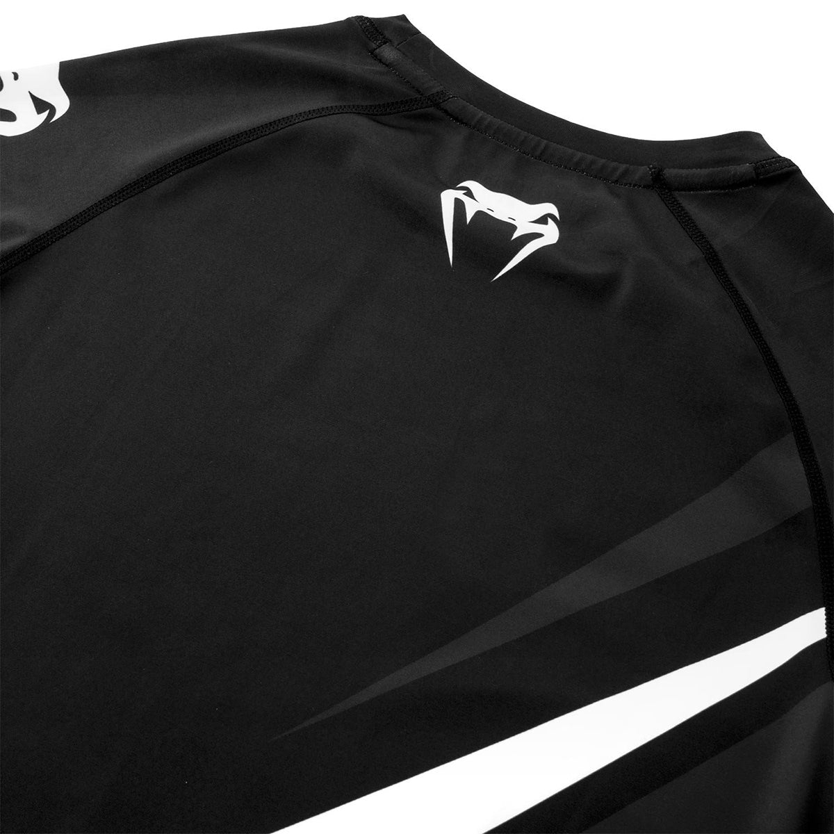 Venum Contender 4.0 Short Sleeve MMA Compression Rashguard - Black/Gray/White - Forza Sports