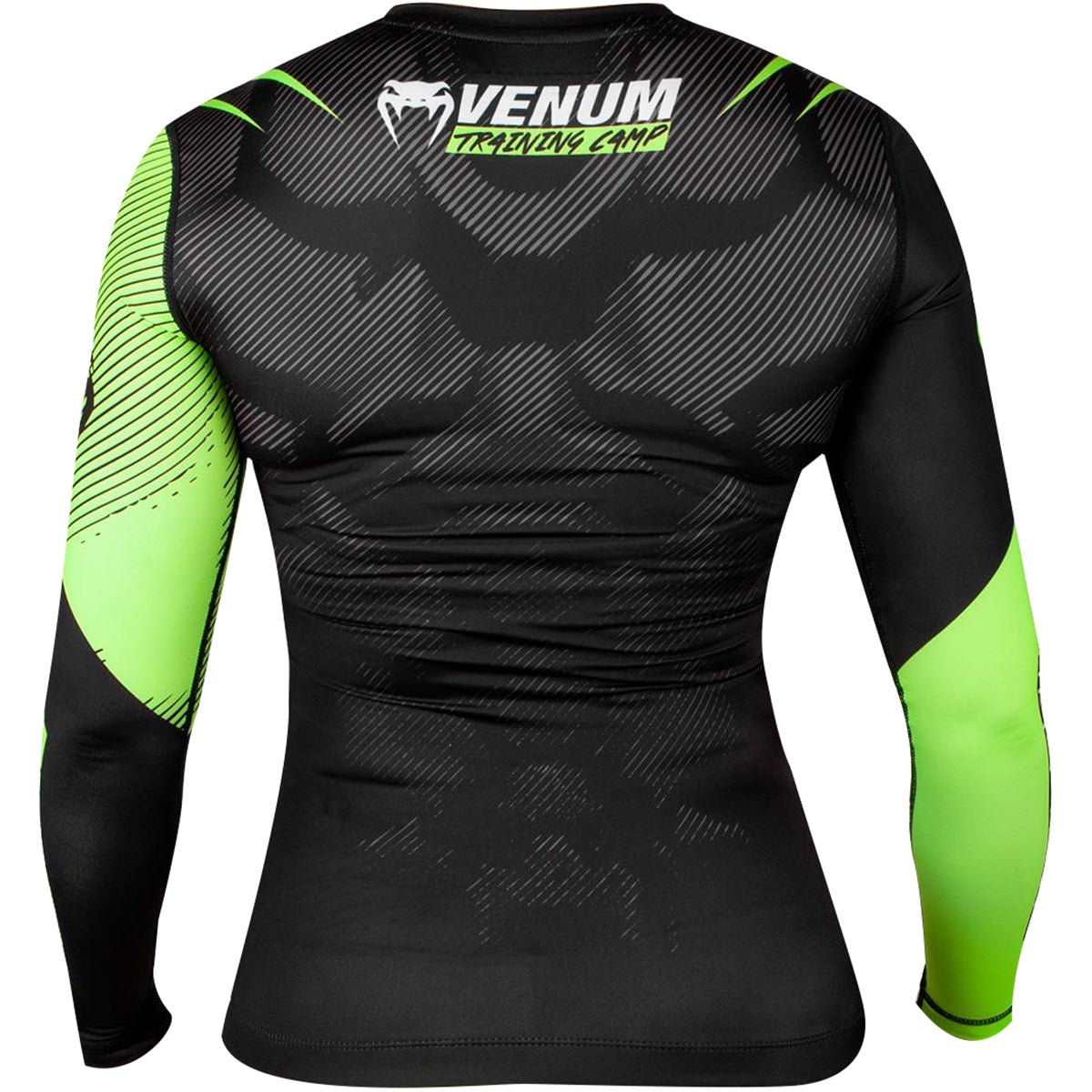 Venum Women's Training Camp 2.0 Long Sleeve Rashguard - Black/Neon Yellow - Forza Sports