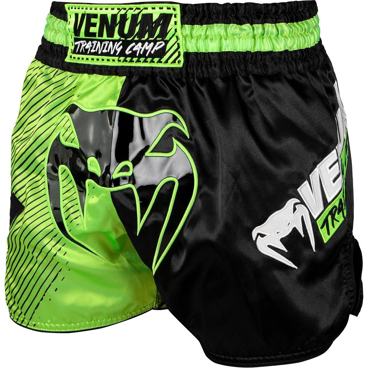 Venum Training Camp Muay Thai Shorts - Black/Neo Yellow - Forza Sports