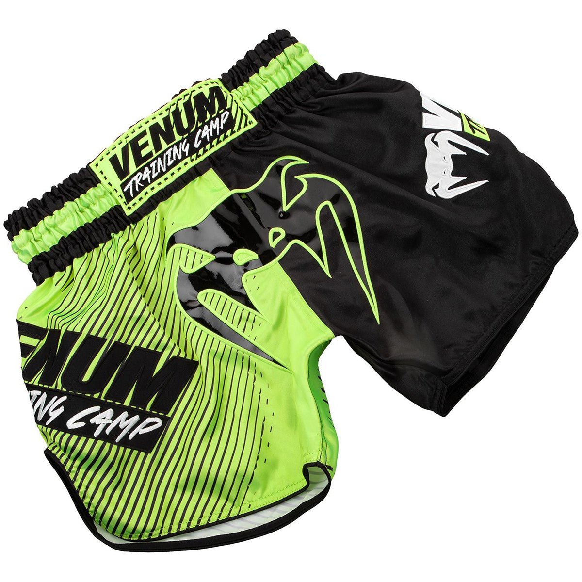Venum Training Camp Muay Thai Shorts - Black/Neo Yellow - Forza Sports