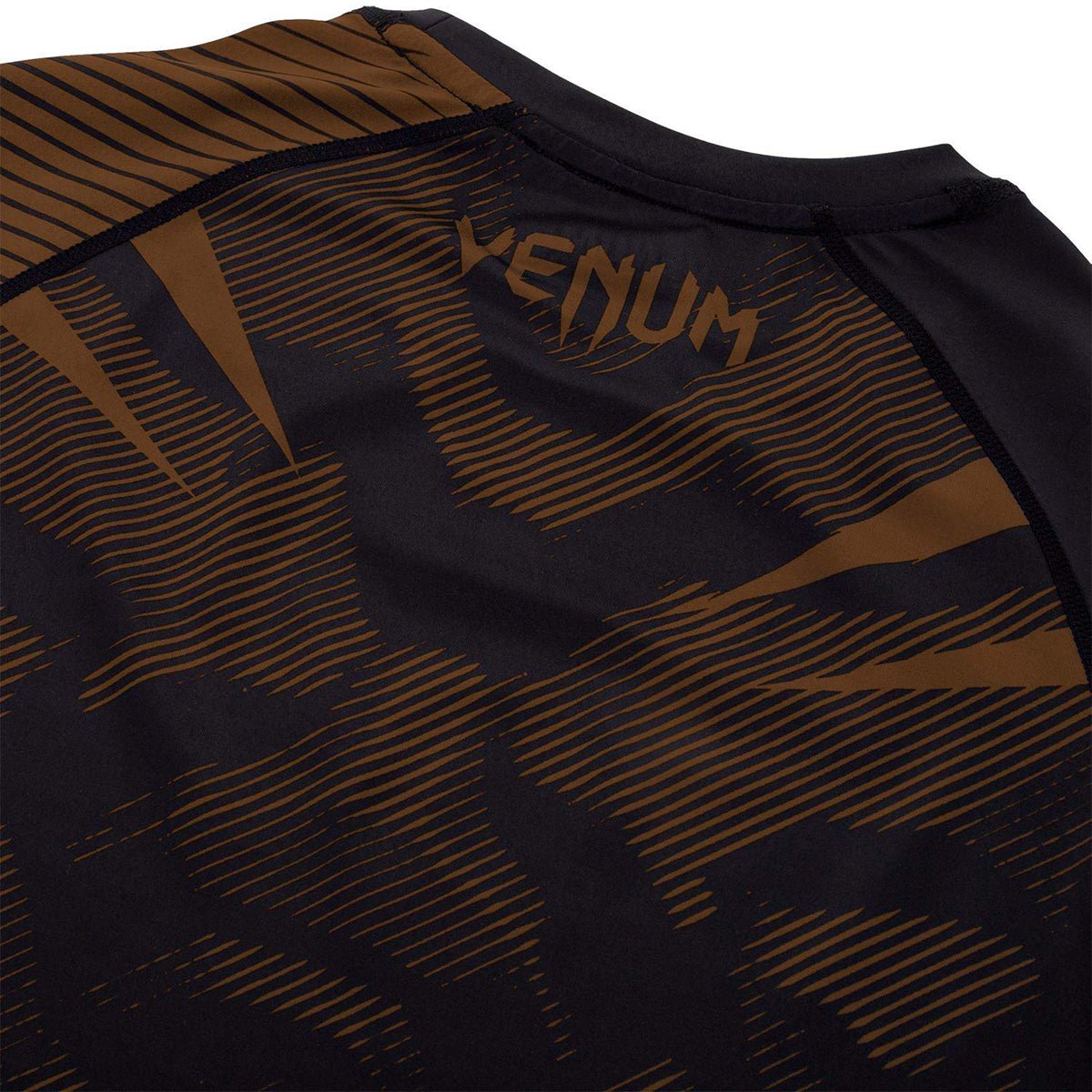 Venum No - Gi 2.0 Short Sleeve MMA Compression Rashguard - Black/Brown - Forza Sports
