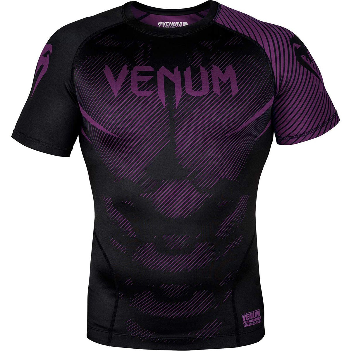Venum No - Gi 2.0 Short Sleeve MMA Compression Rashguard - Black/Purple - Forza Sports