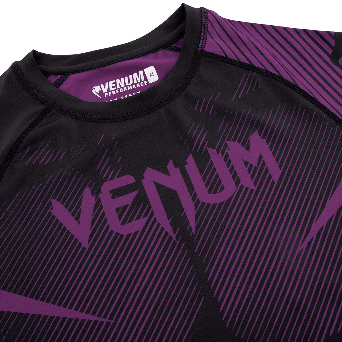 Venum No-Gi 2.0 Short Sleeve MMA Compression Rashguard - Black/Purple Venum