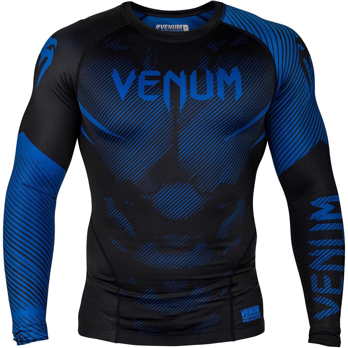 Venum No - Gi 2.0 Long Sleeve MMA Compression Rashguard - Black/Blue - Forza Sports