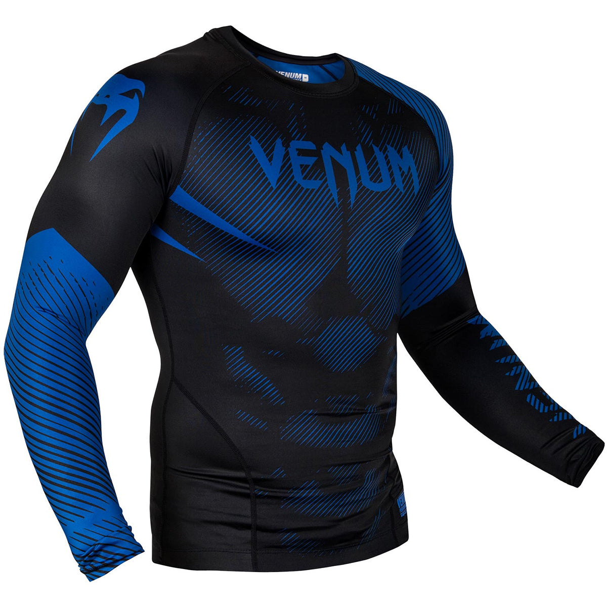 Venum No-Gi 2.0 Long Sleeve MMA Compression Rashguard - Black/Blue Venum