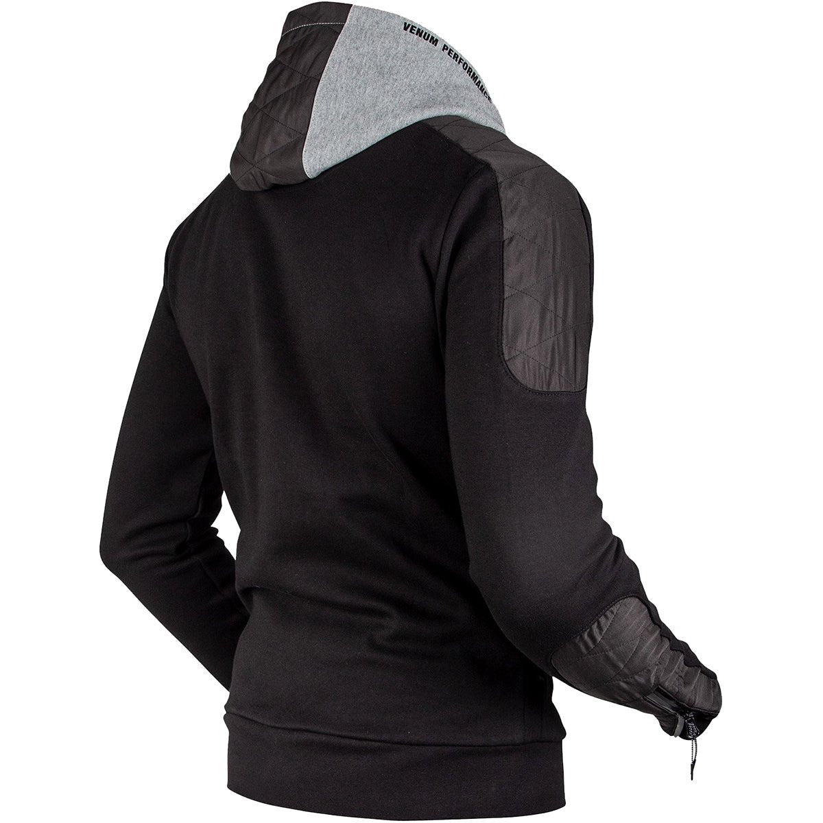 Venum Laser Evo Full Zip Hoodie - Black/Heather Gray - Forza Sports