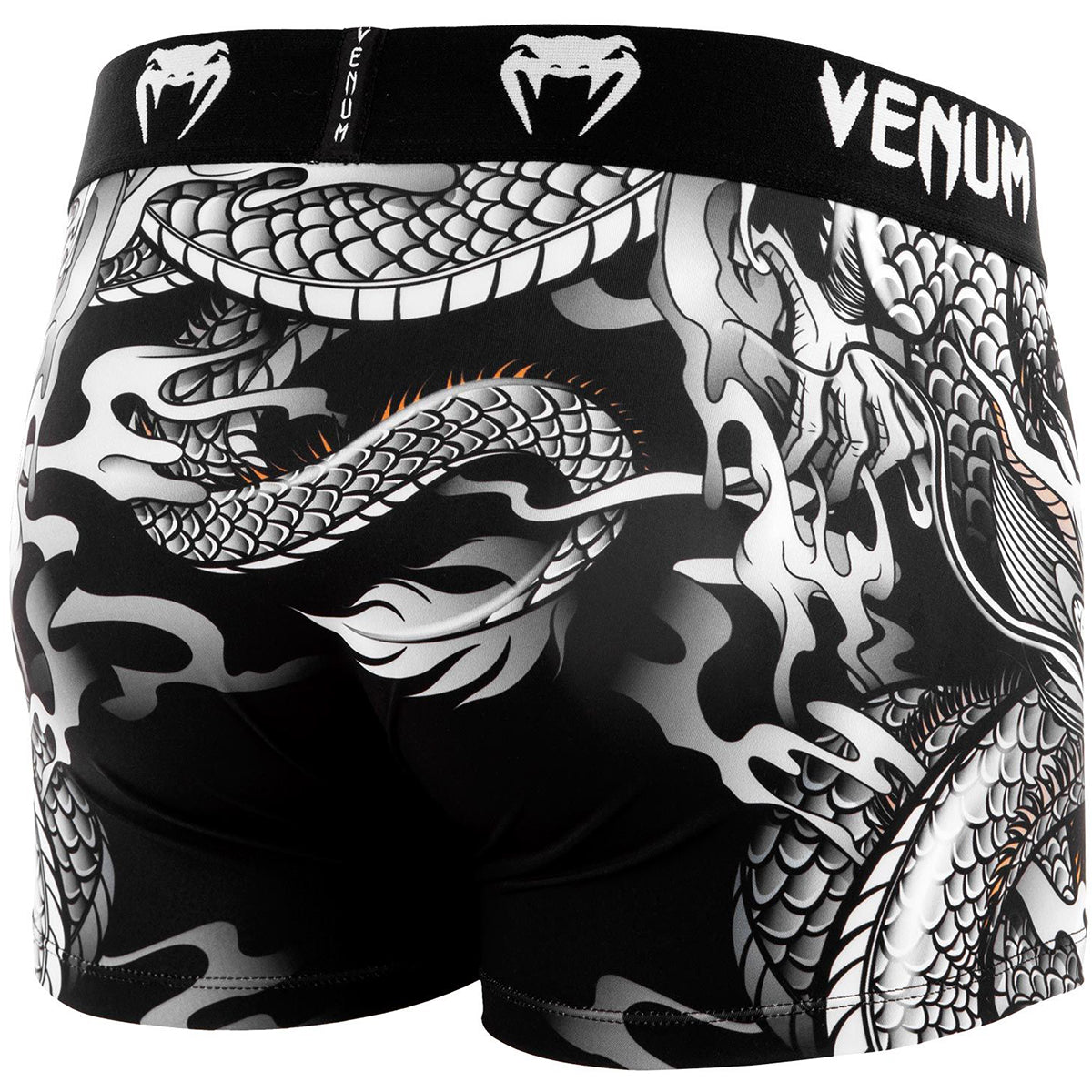 Venum Dragon's Flight Boxer Shorts - Black/White - Forza Sports