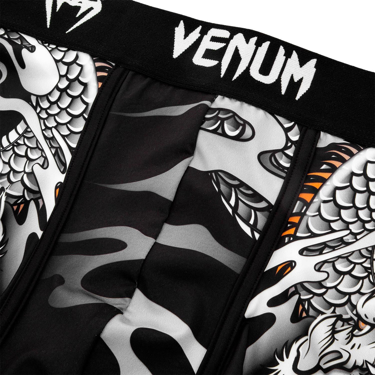 Venum Dragon's Flight Boxer Shorts - Black/White Venum