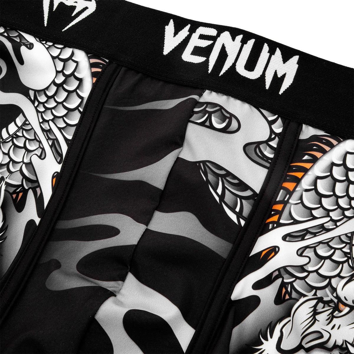 Venum Dragon's Flight Boxer Shorts - Black/White - Forza Sports