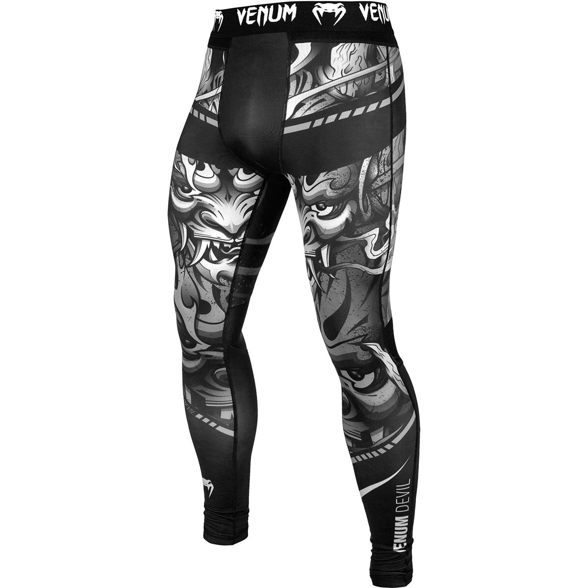 Venum Devil MMA Compression Spats - White/Black - Forza Sports
