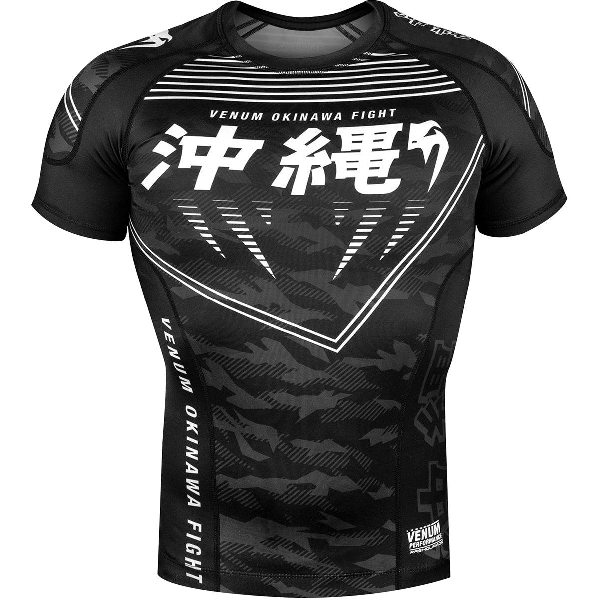Venum Okinawa 2.0 Short Sleeve Compression Rashguard - Black/White - Forza Sports