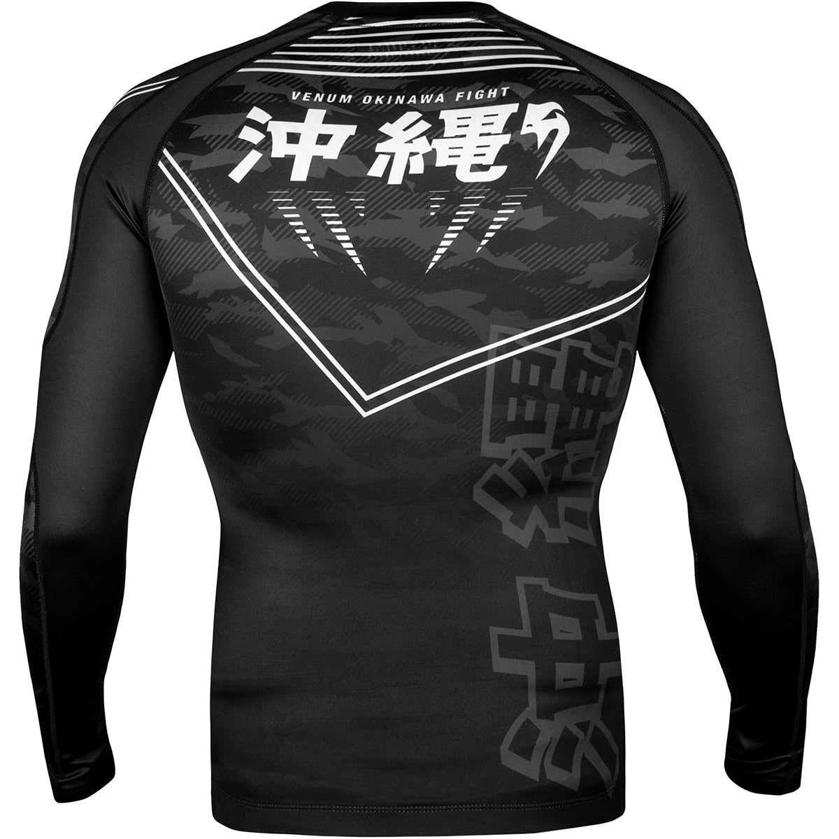 Venum Okinawa 2.0 Long Sleeve Compression Rashguard - Black/White - Forza Sports