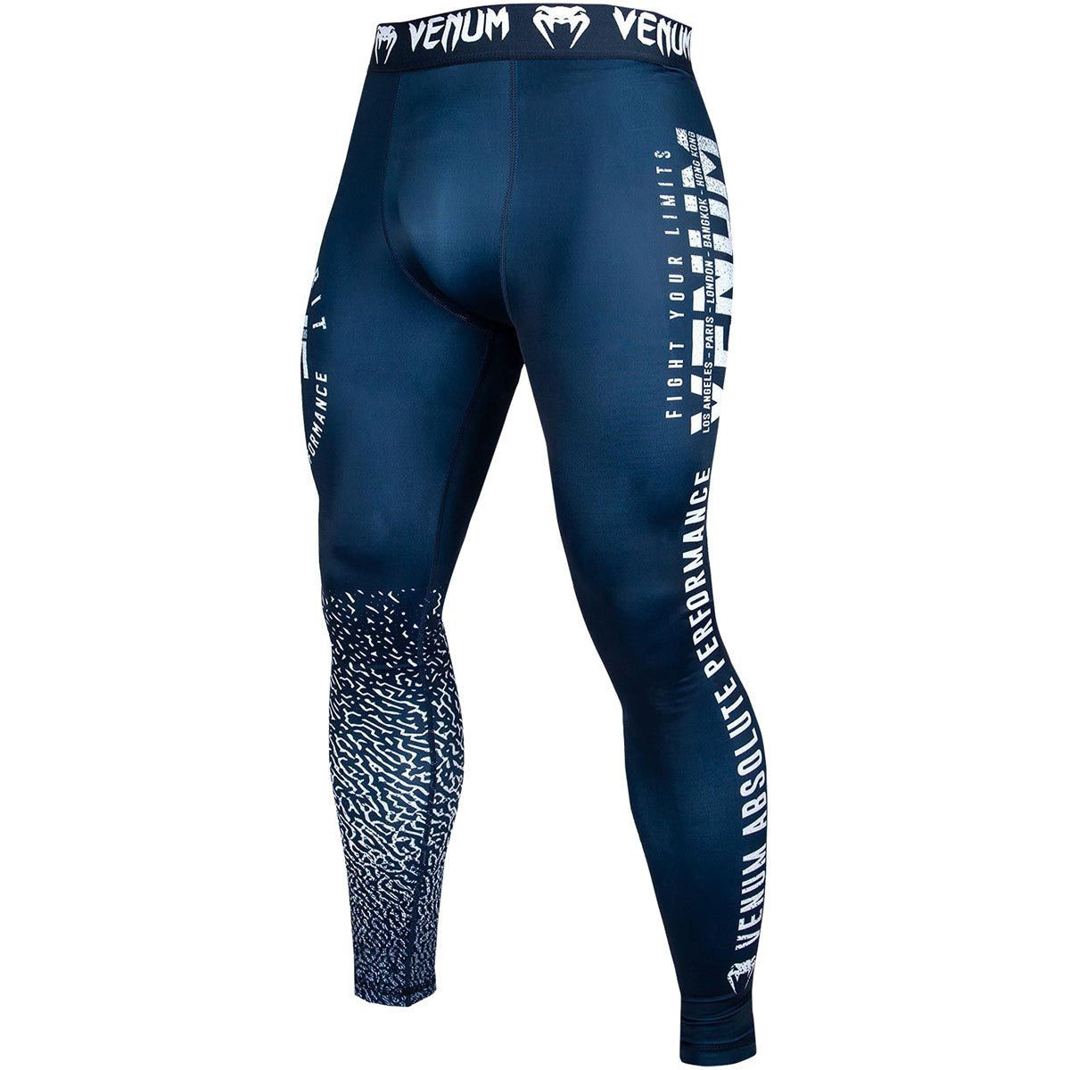 Venum Spats -Signature Compression spats - Blue/White - Forza Sports