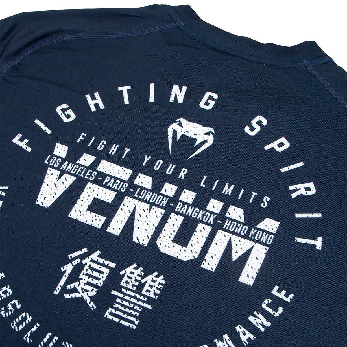 Venum Signature Dry Tech Short Sleeve T-Shirt - Navy Blue/White - Forza Sports
