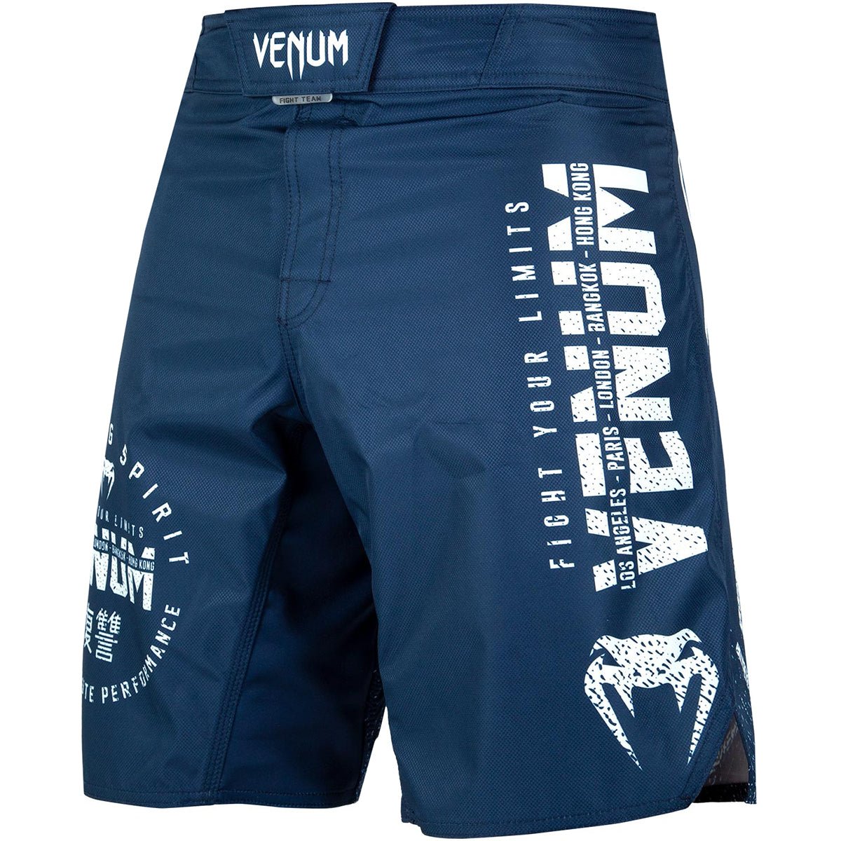 Venum Signature MMA Fight Shorts - Navy Blue/White - Forza Sports