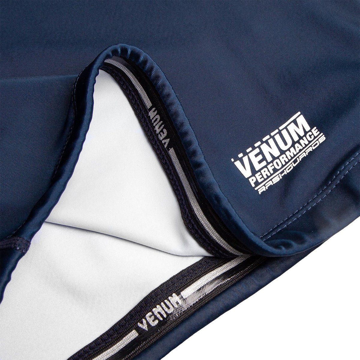 Venum Signature Long Sleeve Compression Rashguard - Navy Blue/White - Forza Sports