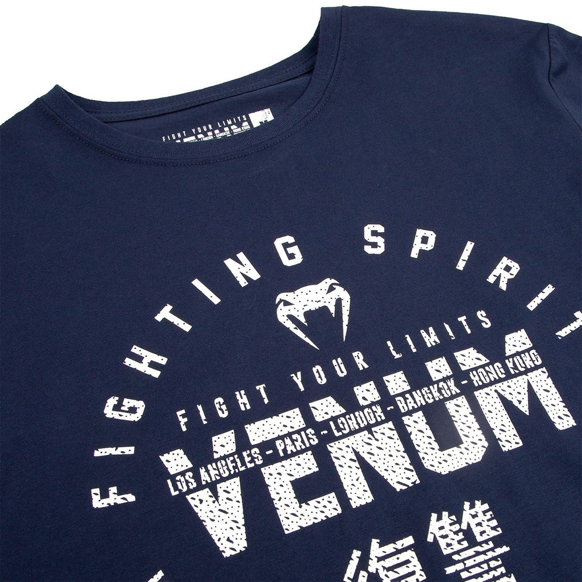 Venum Signature Short Sleeve T-Shirt - Navy Blue/White - Forza Sports
