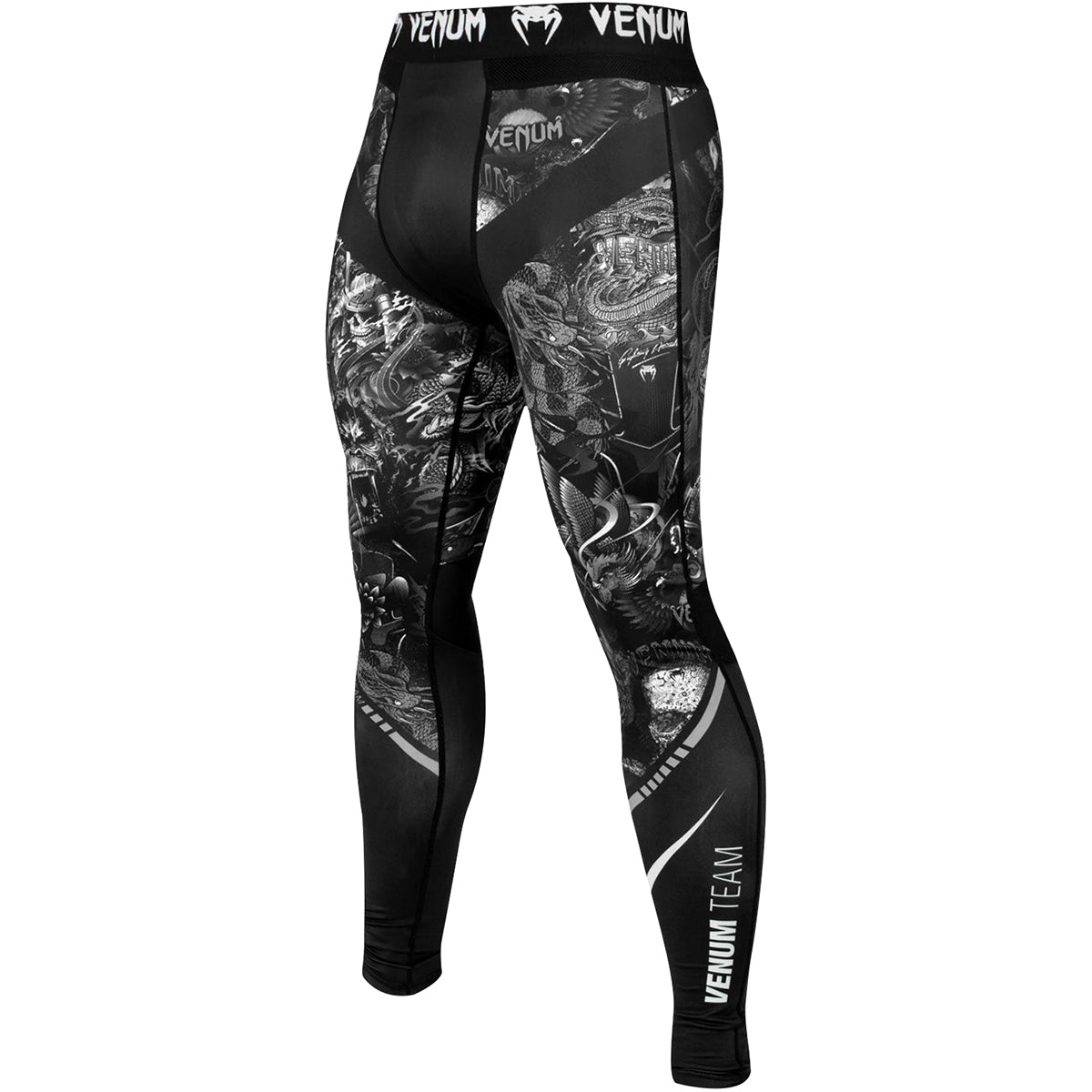 Venum Art Compression Spats - Black/White - Forza Sports