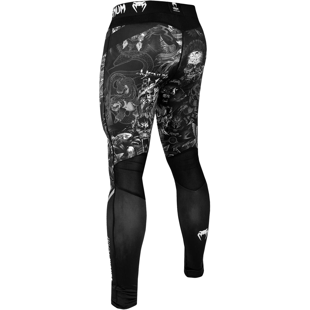 Venum Art Compression Spats - Black/White - Forza Sports