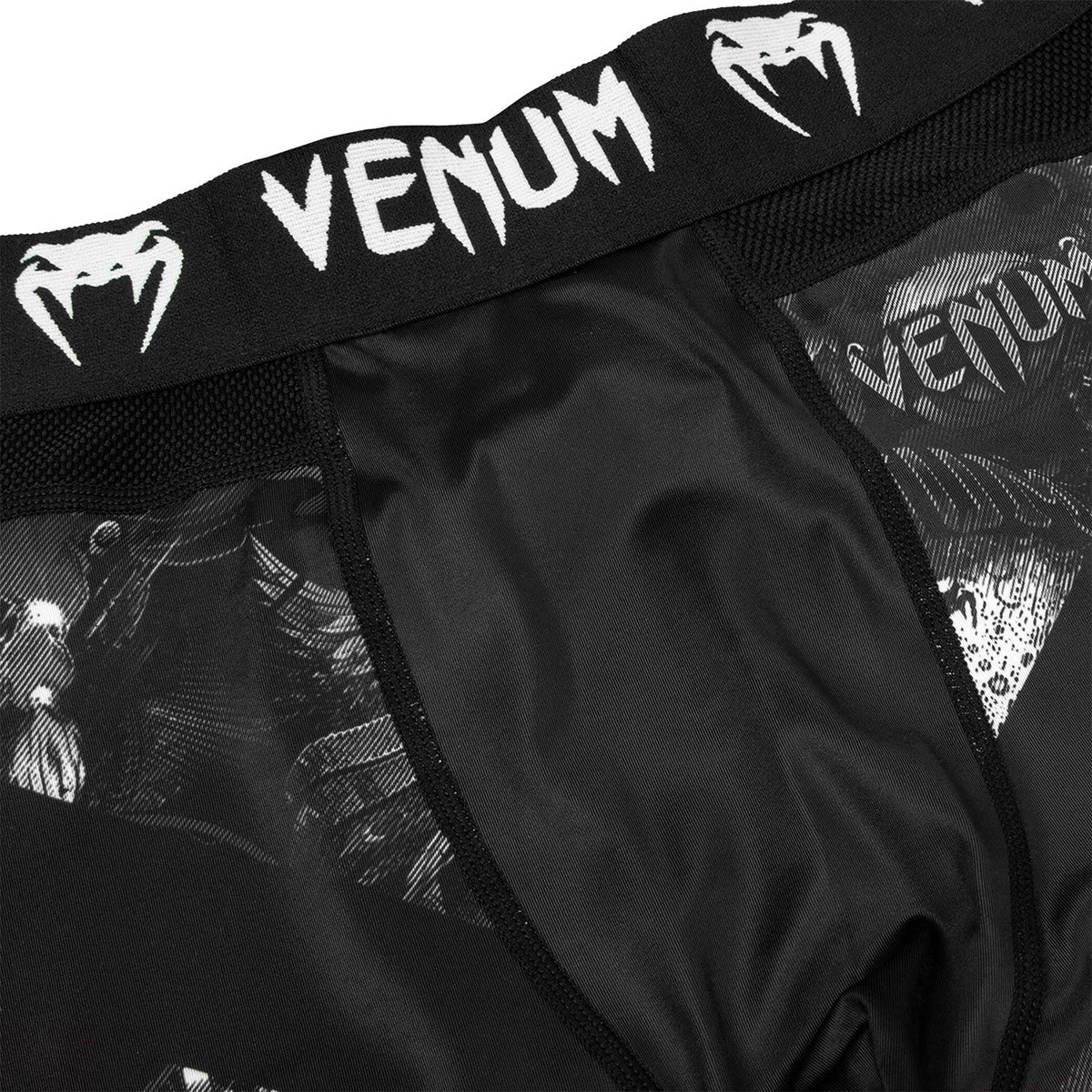 Venum Art Compression Spats - Black/White Venum
