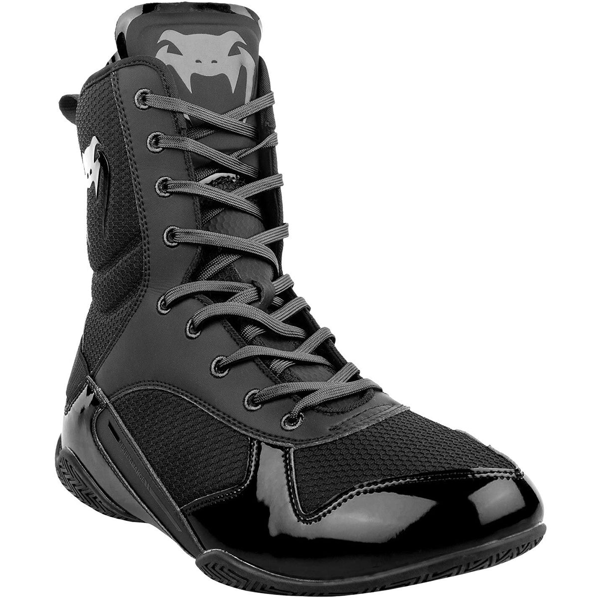 Venum Elite Professional Boxing Shoes - Black/Black - Forza Sports