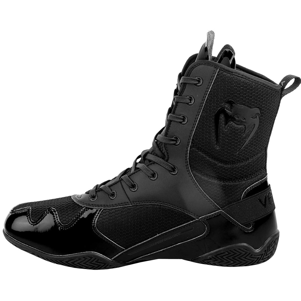 Venum Elite Professional Boxing Shoes - Black/Black - Forza Sports