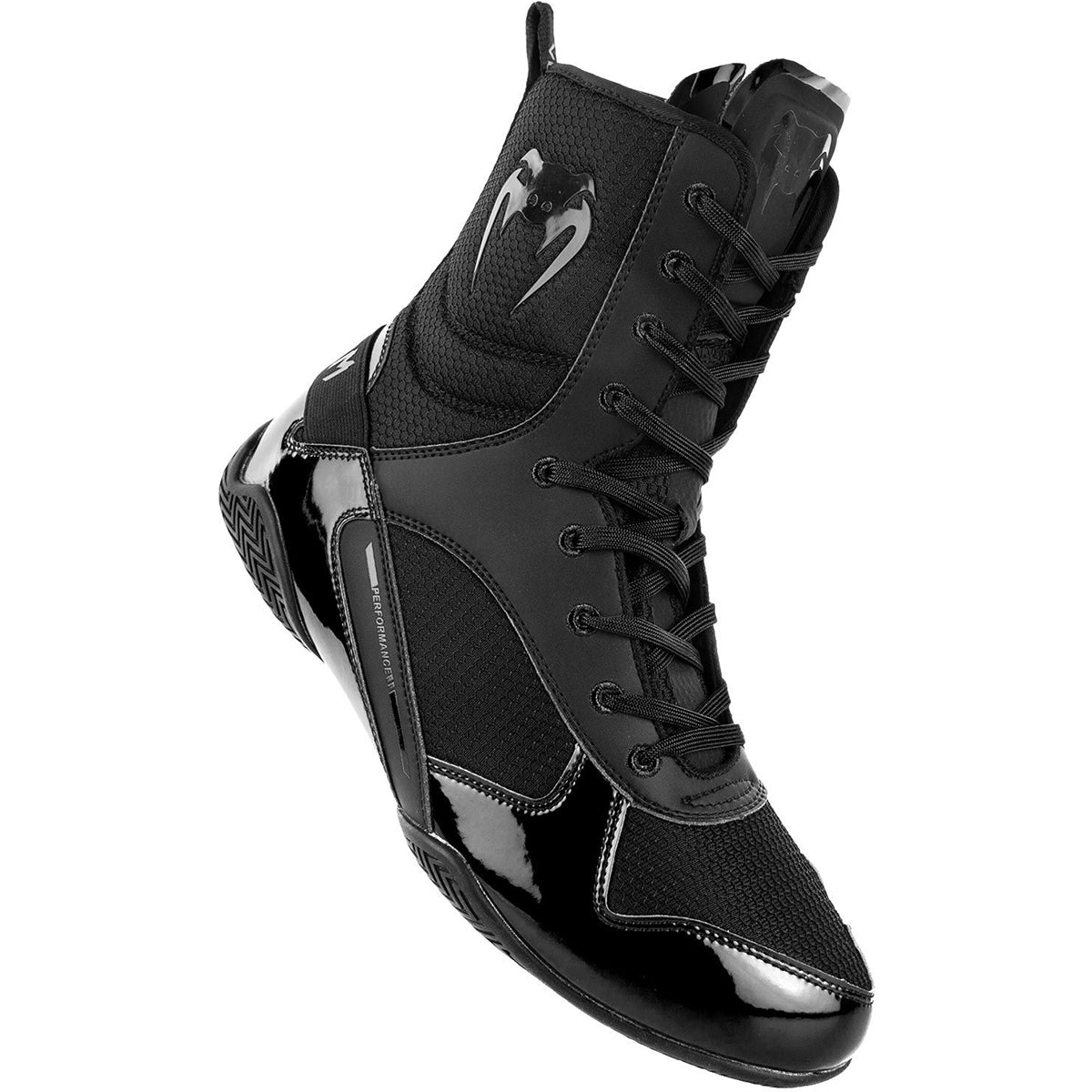 Venum Elite Professional Boxing Shoes - Black/Black - Forza Sports