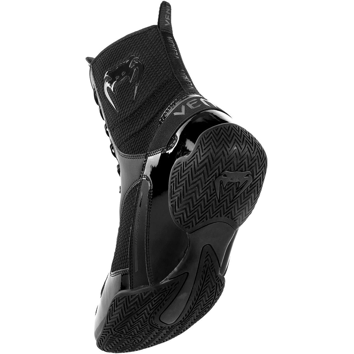 Venum Elite Professional Boxing Shoes - Black/Black - Forza Sports
