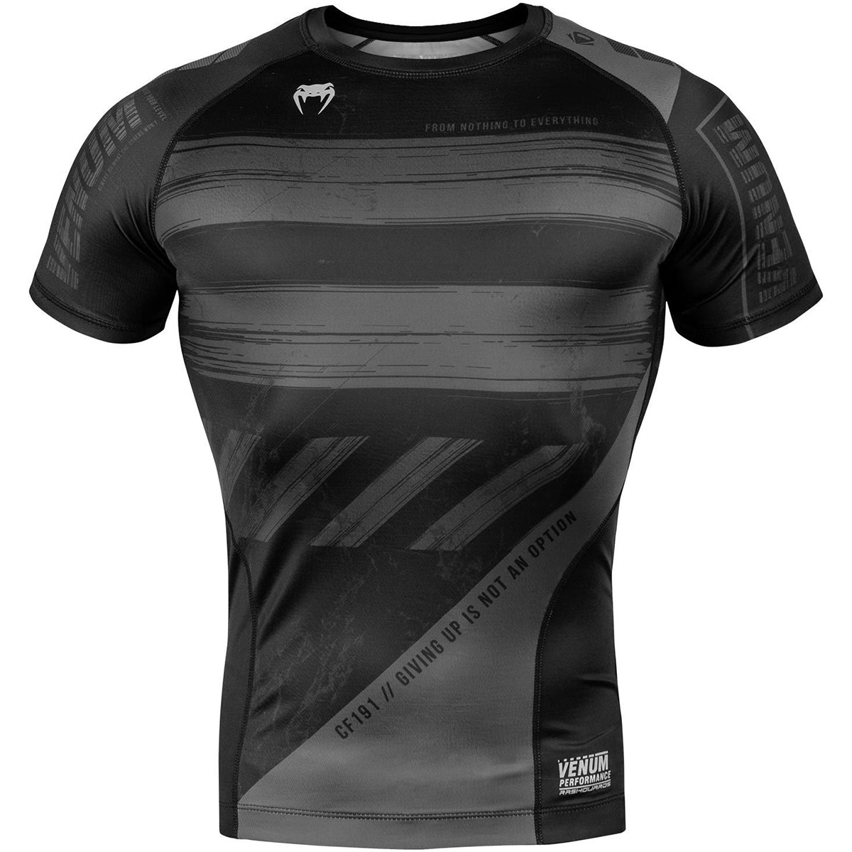 Venum AMRAP Short Sleeve Compression T-Shirt - Black/Gray - Forza Sports