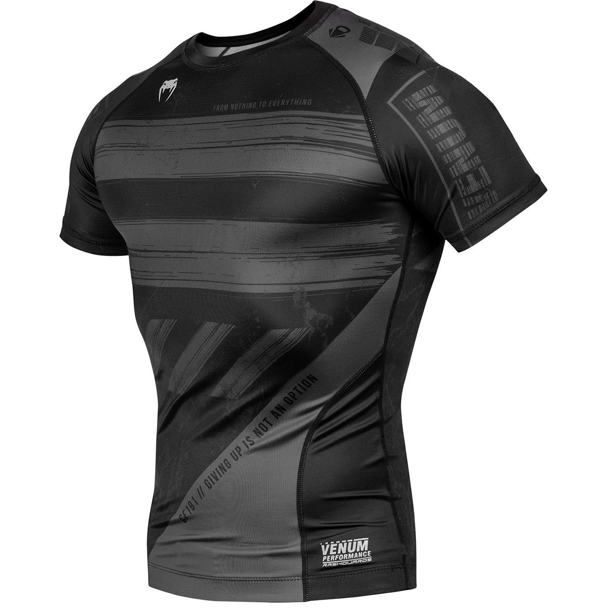 Venum AMRAP Short Sleeve Compression T-Shirt - Black/Gray - Forza Sports