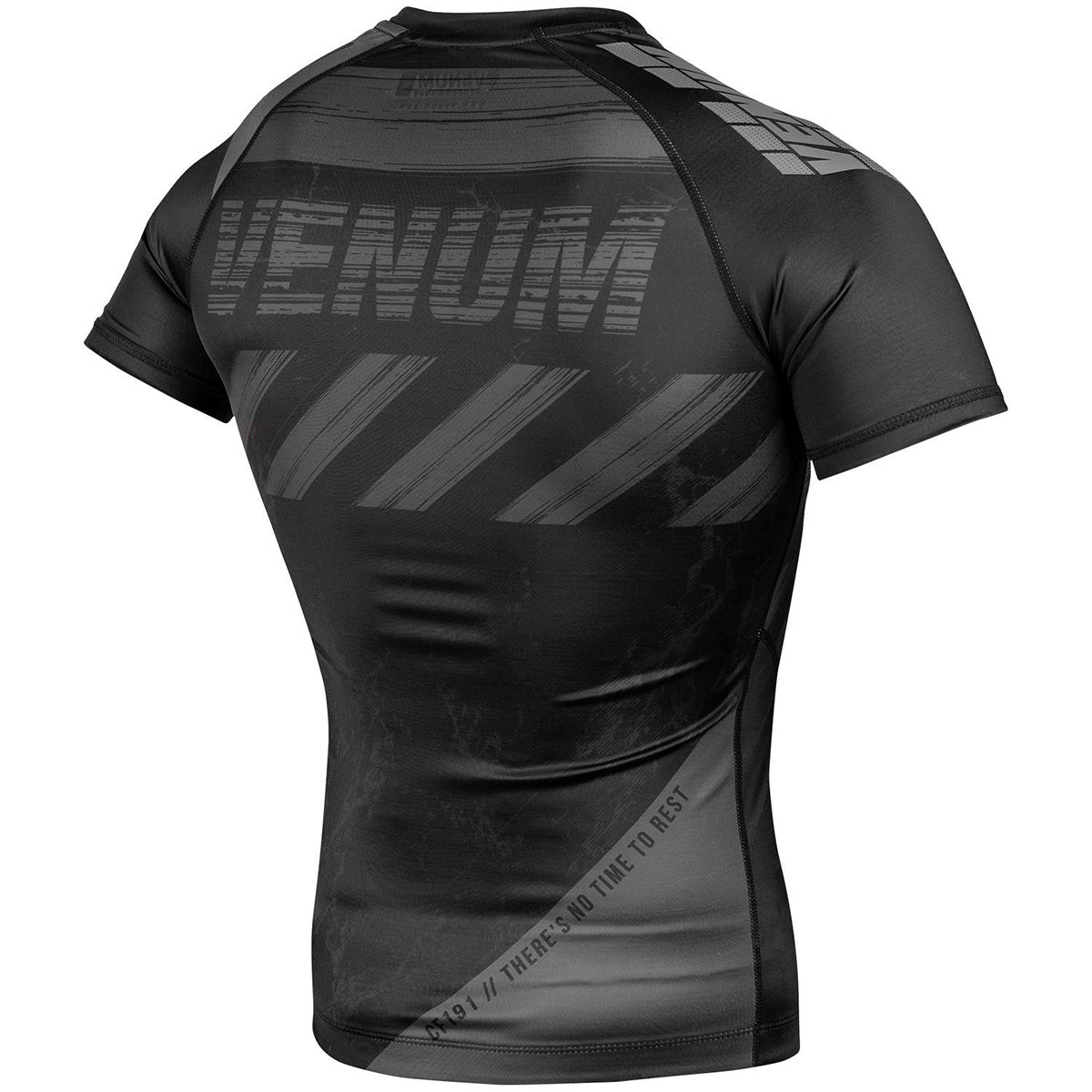 Venum AMRAP Short Sleeve Compression T-Shirt - Black/Gray - Forza Sports