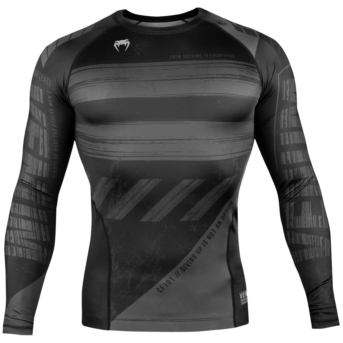 Venum AMRAP Long Sleeve Compression T-Shirt - Black/Gray - Forza Sports