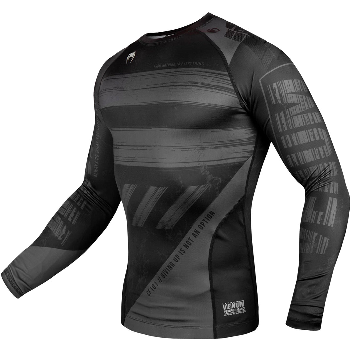 Venum AMRAP Long Sleeve Compression T-Shirt - Black/Gray - Forza Sports