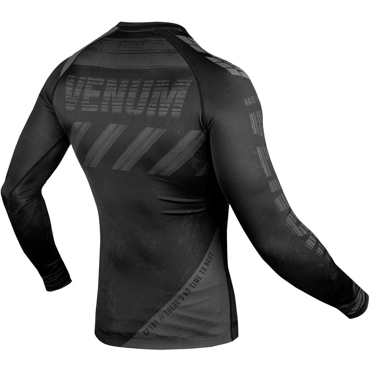 Venum AMRAP Long Sleeve Compression T-Shirt - Black/Gray - Forza Sports